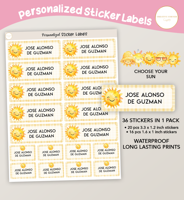 Cute Sun Stickers
