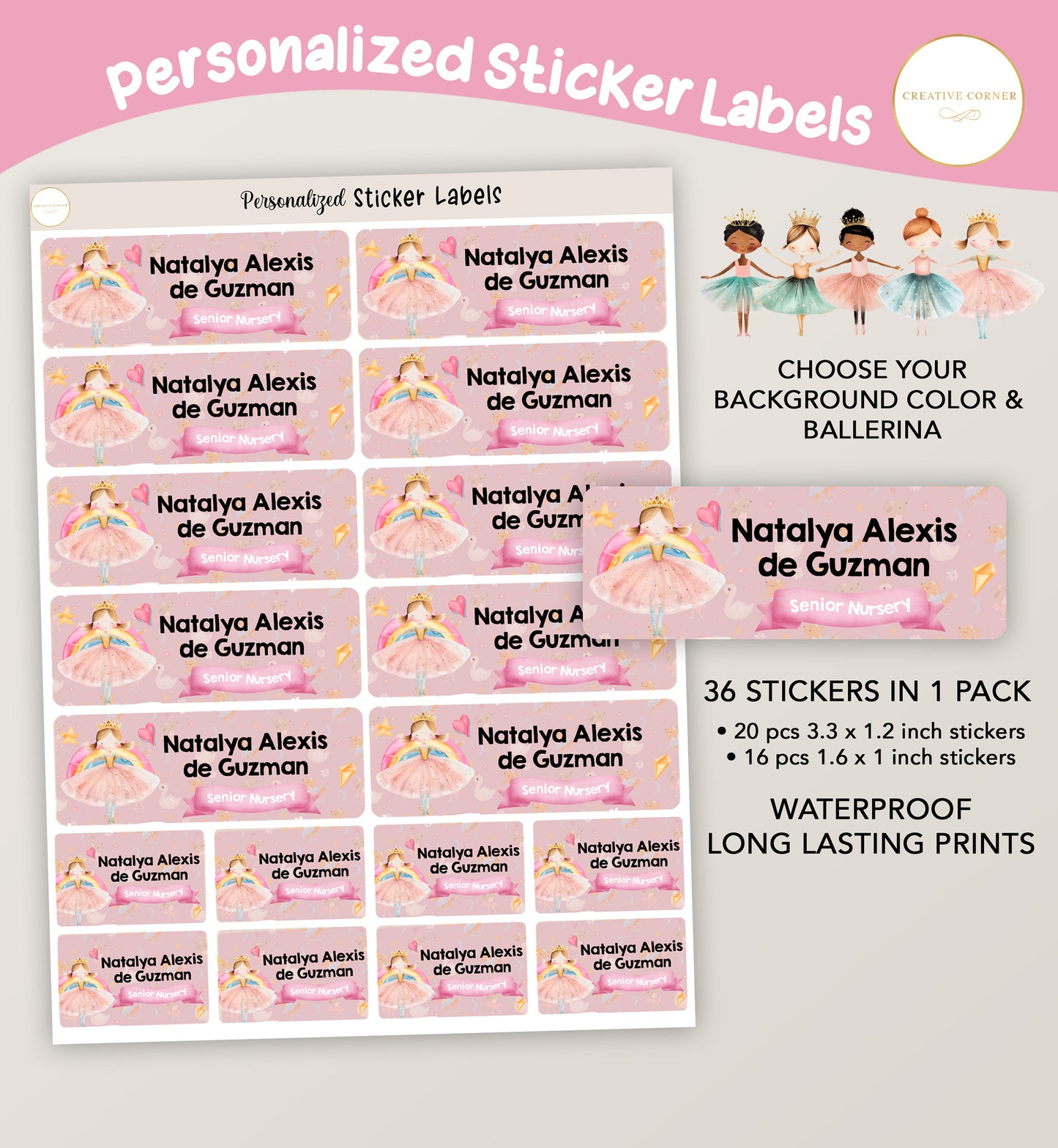 Ballerina Stickers - 001