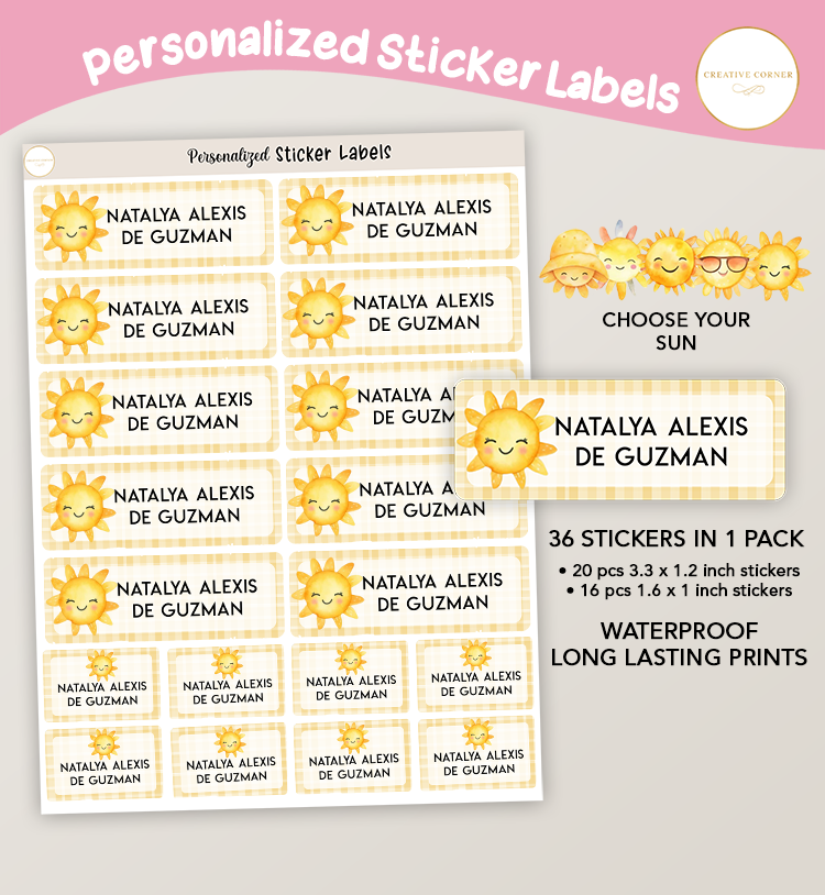 Cute Sun Stickers