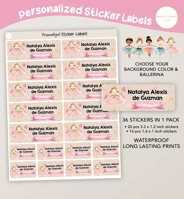 Personalized Sticker Name Labels PBS-001 - Creative Corner PH