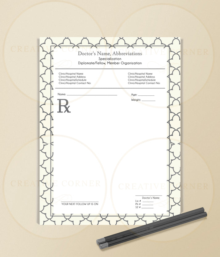 Personalized RX Pads RX-033 Creative Corner PH