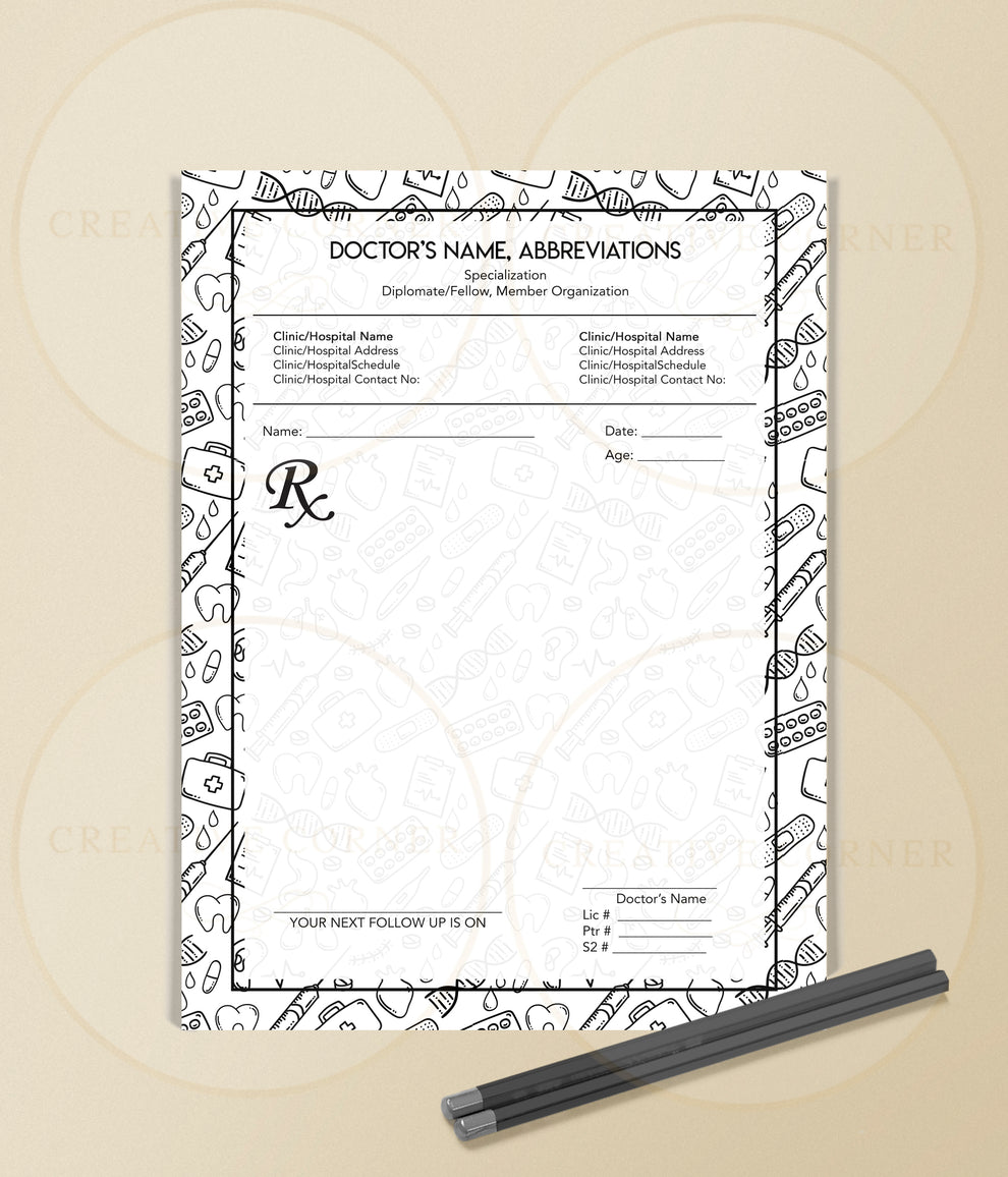 Personalized RX Pads RX-055 Creative Corner PH